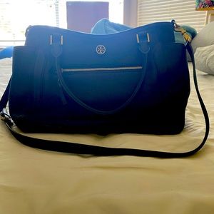 Tory Burch Pebbled Black Leather Handbag